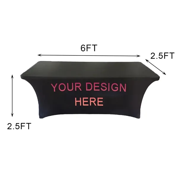 MOQ 1 6FT Custom Elastic Tablecloth Stretch Table Cover - MOQ 1 6FT Custom Elastic Tablecloth Stretch Table Cover - Image 1 of 1