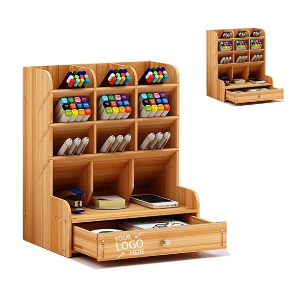 Wooden Desk Organizer - Wooden Desk Organizer - Image 0 of 5