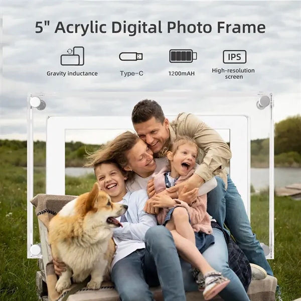 Transparent 5 Inch Acrylic Digital Photo Frame - Transparent 5 Inch Acrylic Digital Photo Frame - Image 2 of 4