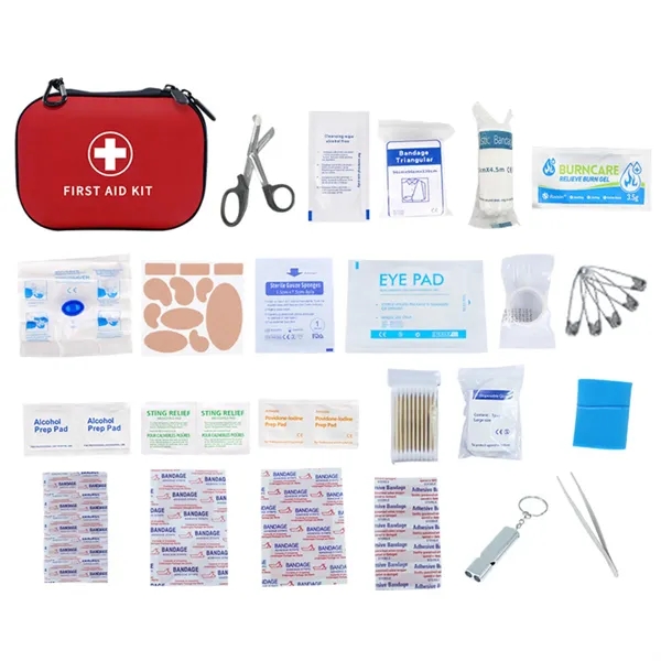 98 Pieces Portable Waterproof Eva First Aid Kit - 98 Pieces Portable Waterproof Eva First Aid Kit - Image 1 of 5