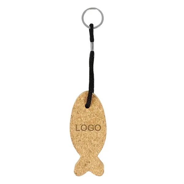 Eco-friendly Floating Cork Keychain - Eco-friendly Floating Cork Keychain - Image 1 of 7