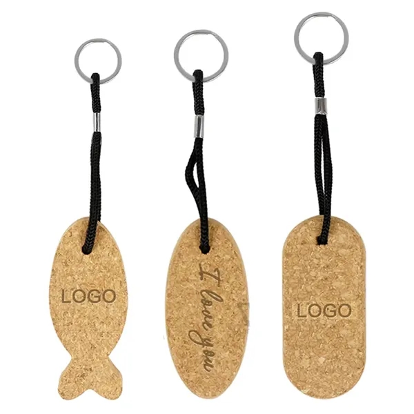 Eco-friendly Floating Cork Keychain - Eco-friendly Floating Cork Keychain - Image 6 of 7