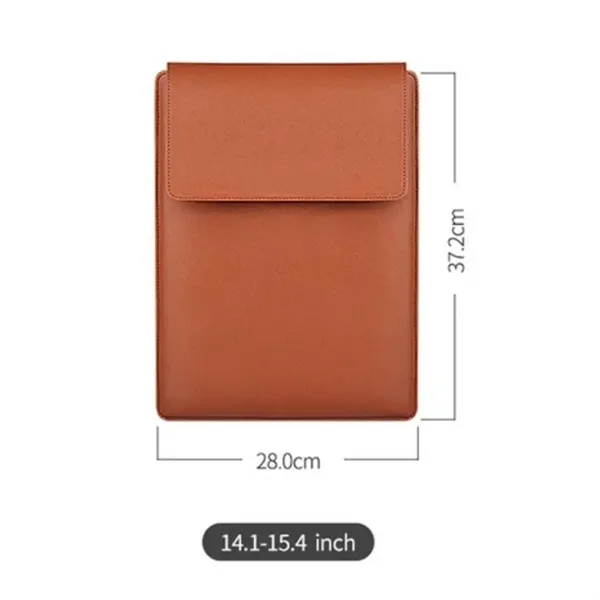 15.4 inch PU Leather Laptop Sleeve with Stand - 15.4 inch PU Leather Laptop Sleeve with Stand - Image 2 of 8