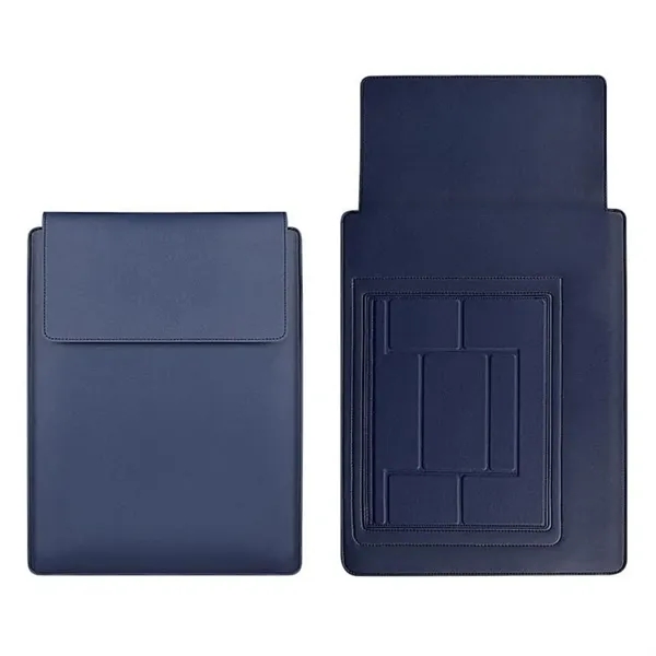 15.4 inch PU Leather Laptop Sleeve with Stand - 15.4 inch PU Leather Laptop Sleeve with Stand - Image 4 of 8