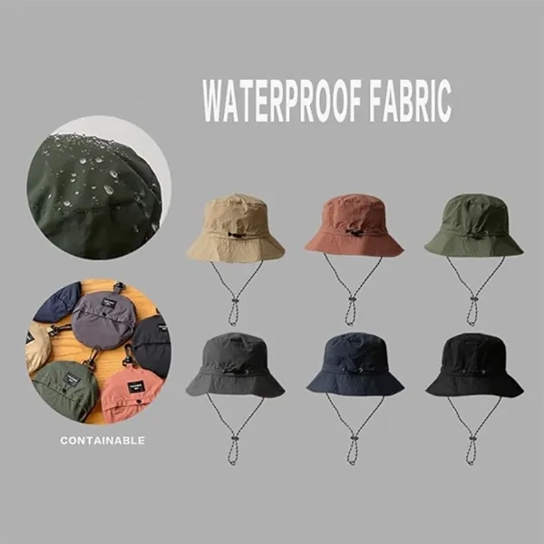 Unisex Waterproof Wide Brim Boonie Bucket Sun Hat - Unisex Waterproof Wide Brim Boonie Bucket Sun Hat - Image 4 of 4