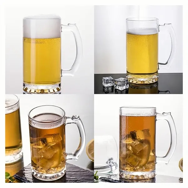 12OZ Large capacity glass beer mug with handle (350ML) - 12OZ Large capacity glass beer mug with handle (350ML) - Image 3 of 3