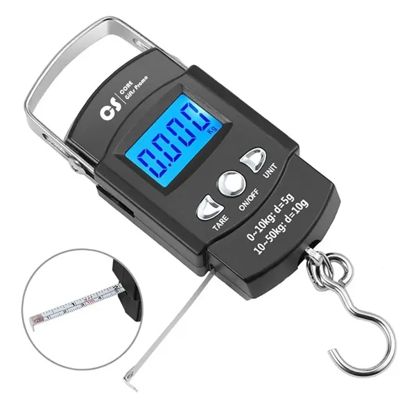 Fish Scale 50kg with Built-in Measuring Tape - Fish Scale 50kg with Built-in Measuring Tape - Image 0 of 3
