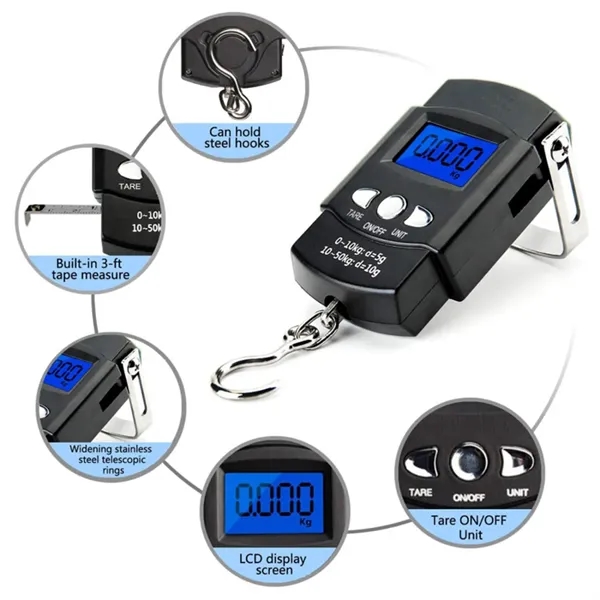 Fish Scale 50kg with Built-in Measuring Tape - Fish Scale 50kg with Built-in Measuring Tape - Image 2 of 3
