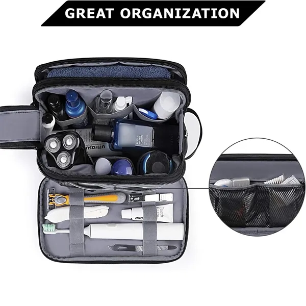 Travel Toiletry Bag For Men Water-resistant Pouch - Travel Toiletry Bag For Men Water-resistant Pouch - Image 2 of 5