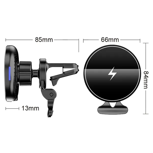 MOQ 50 Wireless Car Mount Fast Charger W/ Strong Magnet - MOQ 50 Wireless Car Mount Fast Charger W/ Strong Magnet - Image 1 of 4