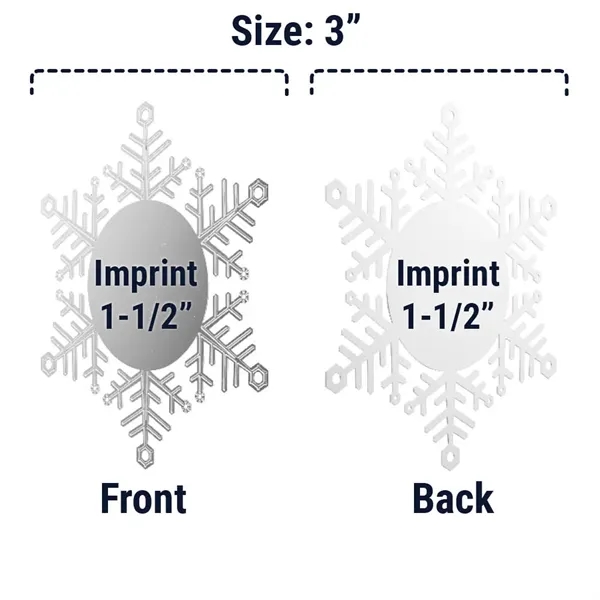 Express Vibraprint® Snowflake Holiday Ornament - Express Vibraprint® Snowflake Holiday Ornament - Image 6 of 7