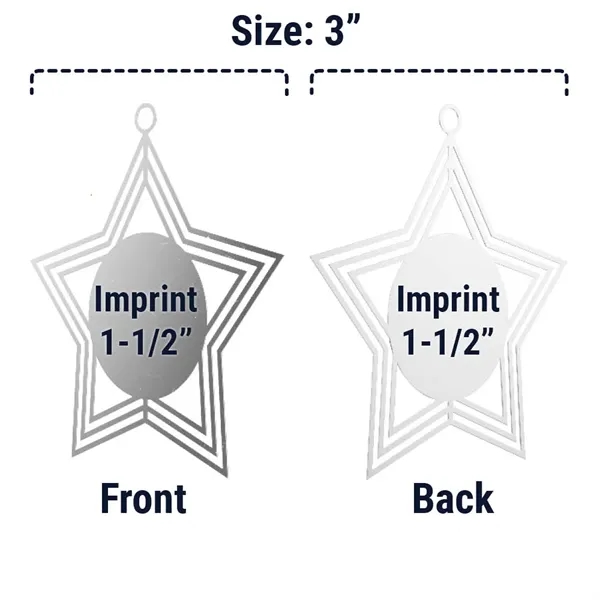 Express Vibraprint® 3D Star Holiday Ornament - Express Vibraprint® 3D Star Holiday Ornament - Image 4 of 5