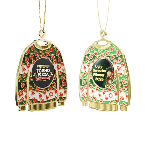 Express Vibraprint® Ugly Sweater Holiday Ornament - Express Vibraprint® Ugly Sweater Holiday Ornament - Image 5 of 5