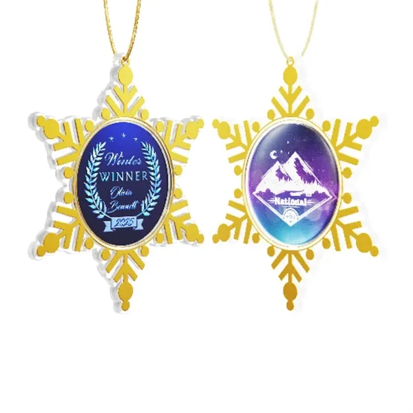 Express Vibraprint® Snowflake Holiday Ornament - Express Vibraprint® Snowflake Holiday Ornament - Image 9 of 11