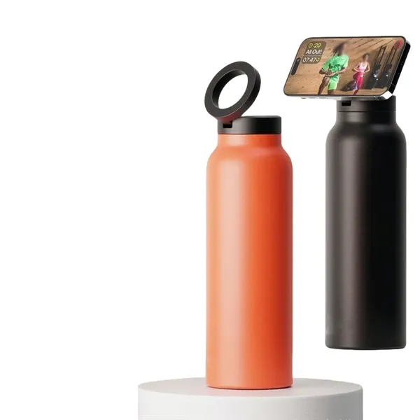 24/32 oz Insulated Water Bottle With Phone Tripod Mount - 24/32 oz Insulated Water Bottle With Phone Tripod Mount - Image 9 of 10