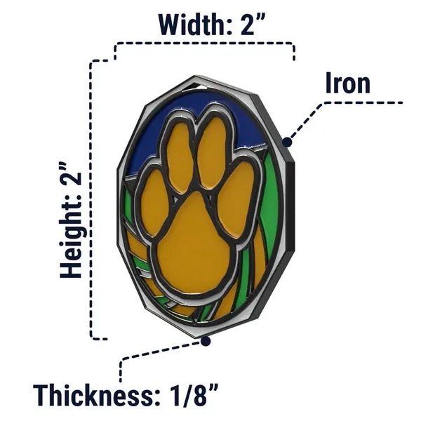 2" Paw Decagon Color Medal - 2" Paw Decagon Color Medal - Image 2 of 2