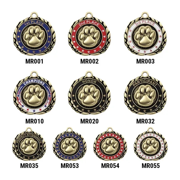 2-1/2" Quali-Craft™ Paw Medal - 2-1/2" Quali-Craft™ Paw Medal - Image 2 of 2