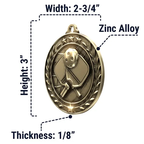 Wreath Award Medal - Pickleball - Wreath Award Medal - Pickleball - Image 6 of 7