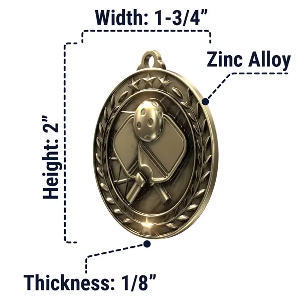 Wreath Award Medal - Pickleball - Wreath Award Medal - Pickleball - Image 7 of 7