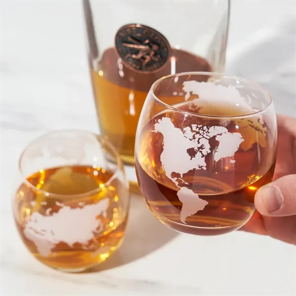 Globe Whiskey Tumblers - Globe Whiskey Tumblers - Image 2 of 2
