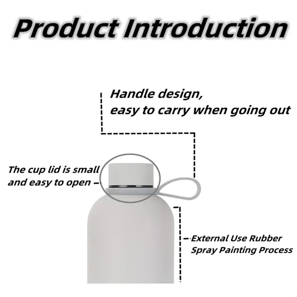 17 oz. Vacuum Insulated Matte Stainless Steel Water Bottle - 17 oz. Vacuum Insulated Matte Stainless Steel Water Bottle - Image 3 of 5