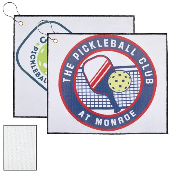 Waffle Weave Golf Towel w/ Full Color Dye Sublimation - Waffle Weave Golf Towel w/ Full Color Dye Sublimation - Image 0 of 1