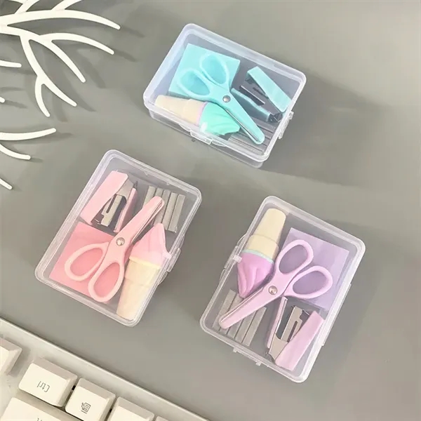 Ice Cream Shaped Macaron Office Supply School Stationery Set - Ice Cream Shaped Macaron Office Supply School Stationery Set - Image 0 of 3