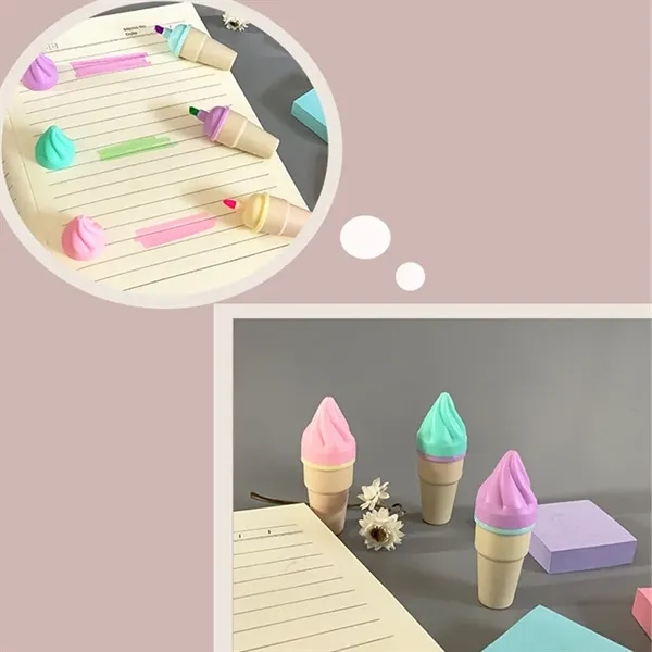Ice Cream Shaped Macaron Office Supply School Stationery Set - Ice Cream Shaped Macaron Office Supply School Stationery Set - Image 2 of 3