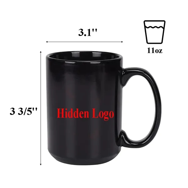 11oz Ceramic Magic Heat Sensitive Custom Coffee Mug - 11oz Ceramic Magic Heat Sensitive Custom Coffee Mug - Image 1 of 4
