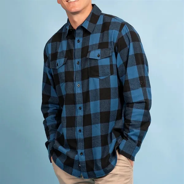 Burnside Men's Plaid Flannel Shirt - Burnside Men's Plaid Flannel Shirt - Image 5 of 6