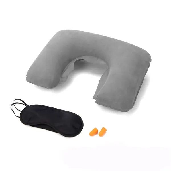 Travel Pillow Sleep Mask Comfort Kit - Travel Pillow Sleep Mask Comfort Kit - Image 1 of 10