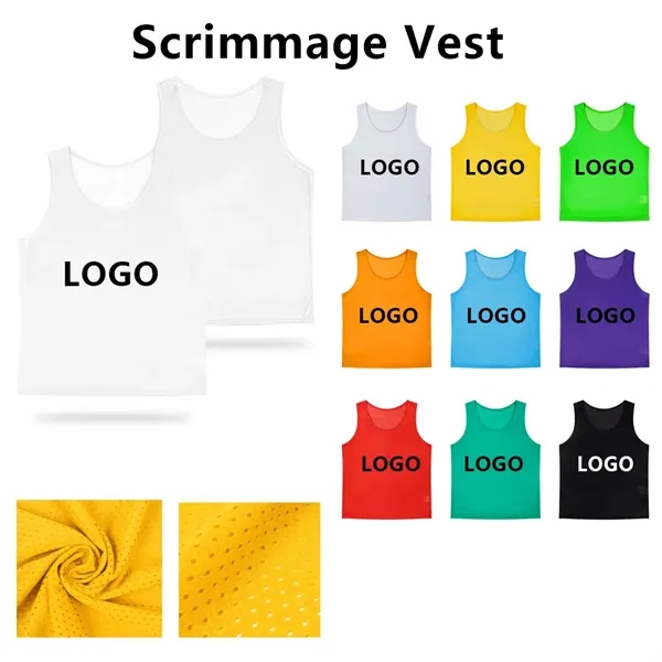 Scrimmage Mesh Jerseys Sleveless Vest Youth/Adult - Scrimmage Mesh Jerseys Sleveless Vest Youth/Adult - Image 0 of 2