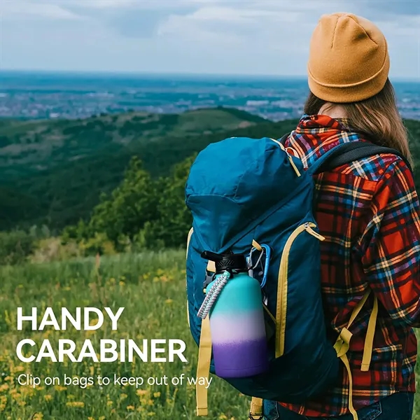 64oz Insulated Water Bottle with Straw & Paracord Handle - 64oz Insulated Water Bottle with Straw & Paracord Handle - Image 8 of 8