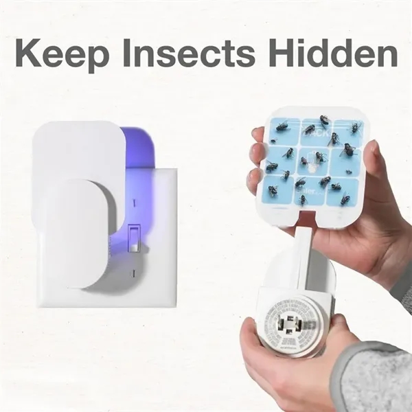 Plug-In Multi Insect Killer Lamp Fly Trap with 2 Glue Cards - Plug-In Multi Insect Killer Lamp Fly Trap with 2 Glue Cards - Image 8 of 12