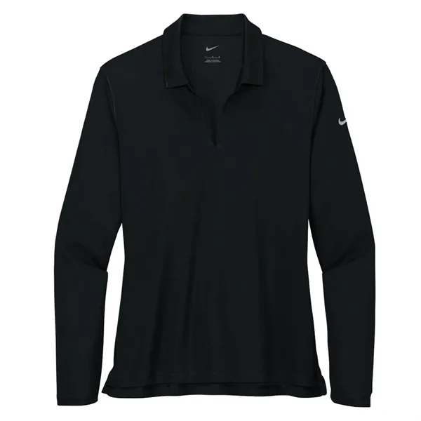 Nike Ladies Dri-FIT Micro Pique Long Sleeve Polo - Nike Ladies Dri-FIT Micro Pique Long Sleeve Polo - Image 6 of 11