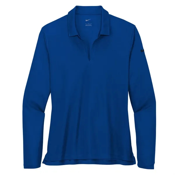 Nike Ladies Dri-FIT Micro Pique Long Sleeve Polo - Nike Ladies Dri-FIT Micro Pique Long Sleeve Polo - Image 8 of 11