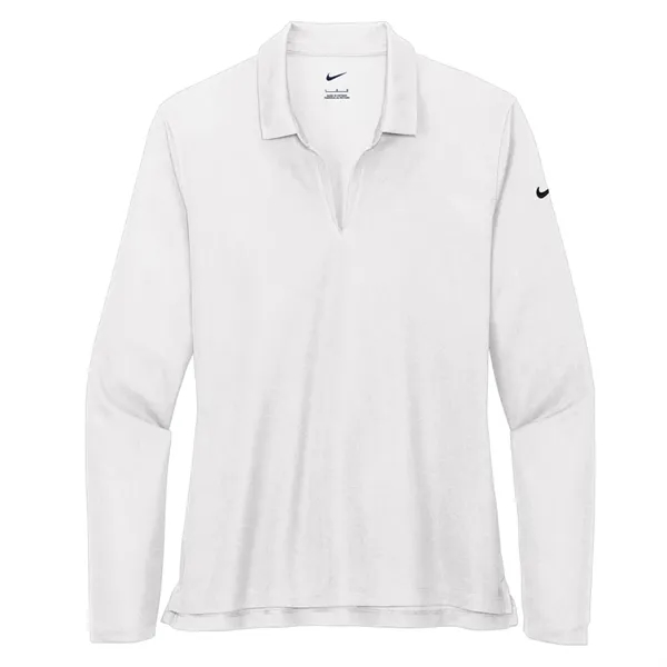 Nike Ladies Dri-FIT Micro Pique Long Sleeve Polo - Nike Ladies Dri-FIT Micro Pique Long Sleeve Polo - Image 11 of 11