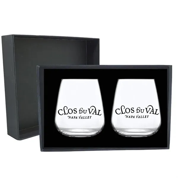 Twin Stemless Wine Glass Gift Set - Twin Stemless Wine Glass Gift Set - Image 0 of 6