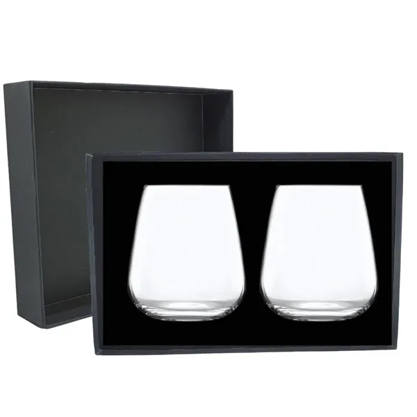 Twin Stemless Wine Glass Gift Set - Twin Stemless Wine Glass Gift Set - Image 3 of 6