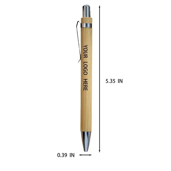 Customized Bamboo Ballpoint Pen Can Be Pressed - Customized Bamboo Ballpoint Pen Can Be Pressed - Image 0 of 2