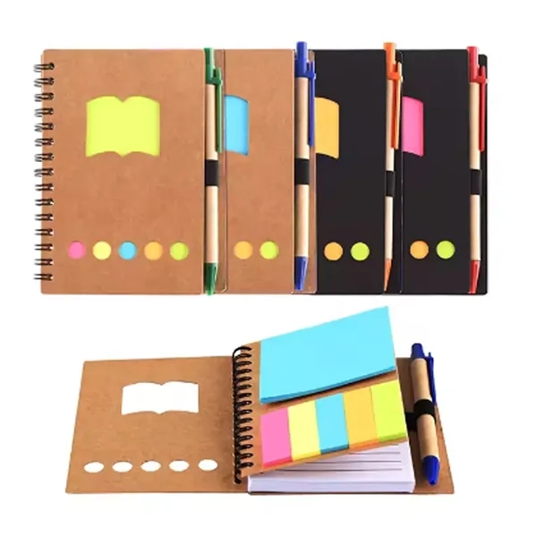 Spiral Notebook with Pen In Holder and Tabs - Spiral Notebook with Pen In Holder and Tabs - Image 2 of 3