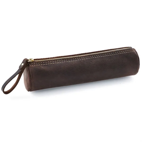 Leather Zipper Pencil Case - Leather Zipper Pencil Case - Image 1 of 6