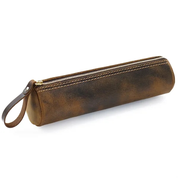 Leather Zipper Pencil Case - Leather Zipper Pencil Case - Image 6 of 6