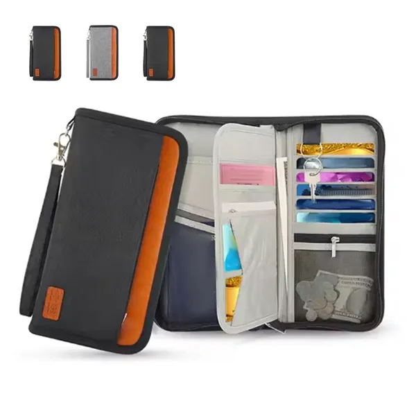 RFID Family Passport Wallet Holder Waterproof Document Organ - RFID Family Passport Wallet Holder Waterproof Document Organ - Image 2 of 3