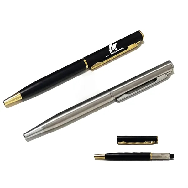 Retractable Metal Ballpoint Pen - Retractable Metal Ballpoint Pen - Image 1 of 3