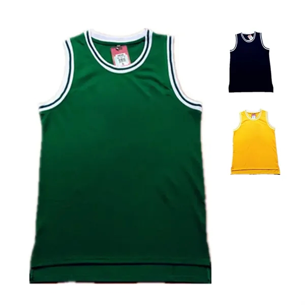 Custom Green Sleeveless Basketball Team Vest/jersey - Custom Green Sleeveless Basketball Team Vest/jersey - Image 2 of 3