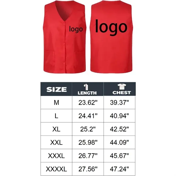 Unisex Volunteer Activity Workwear Vest w/2 Front Pockets - Unisex Volunteer Activity Workwear Vest w/2 Front Pockets - Image 1 of 3