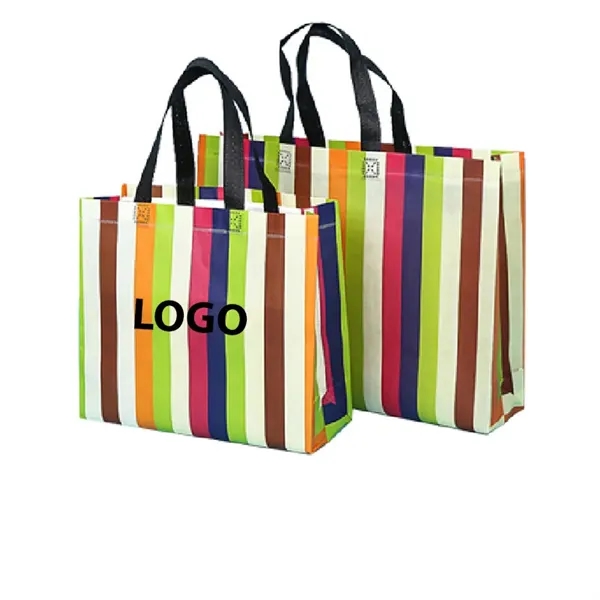 Laminated Colorful Striped Gift Bags 17 3/8" x 13" x 4" - Laminated Colorful Striped Gift Bags 17 3/8" x 13" x 4" - Image 0 of 0