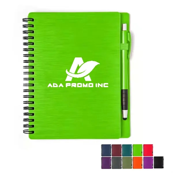Custom Spiral Notebook with Pen - Custom Spiral Notebook with Pen - Image 0 of 3