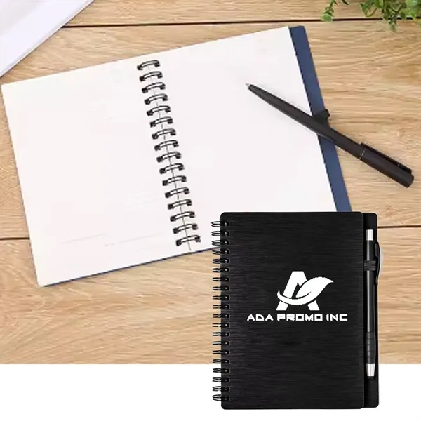 Custom Spiral Notebook with Pen - Custom Spiral Notebook with Pen - Image 1 of 3
